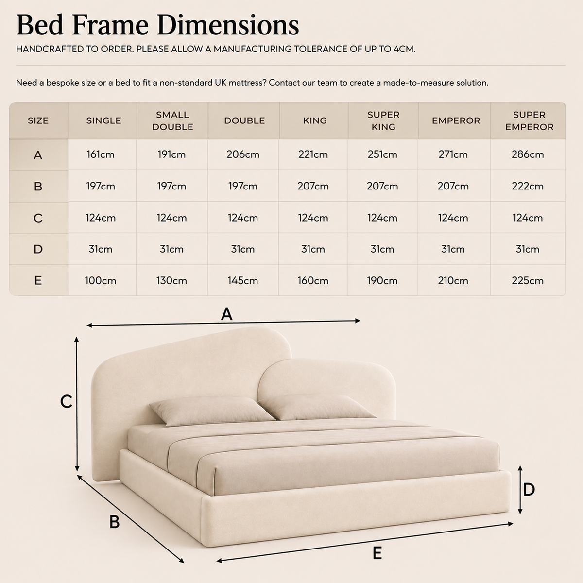 Bed Dimensions Diagram
