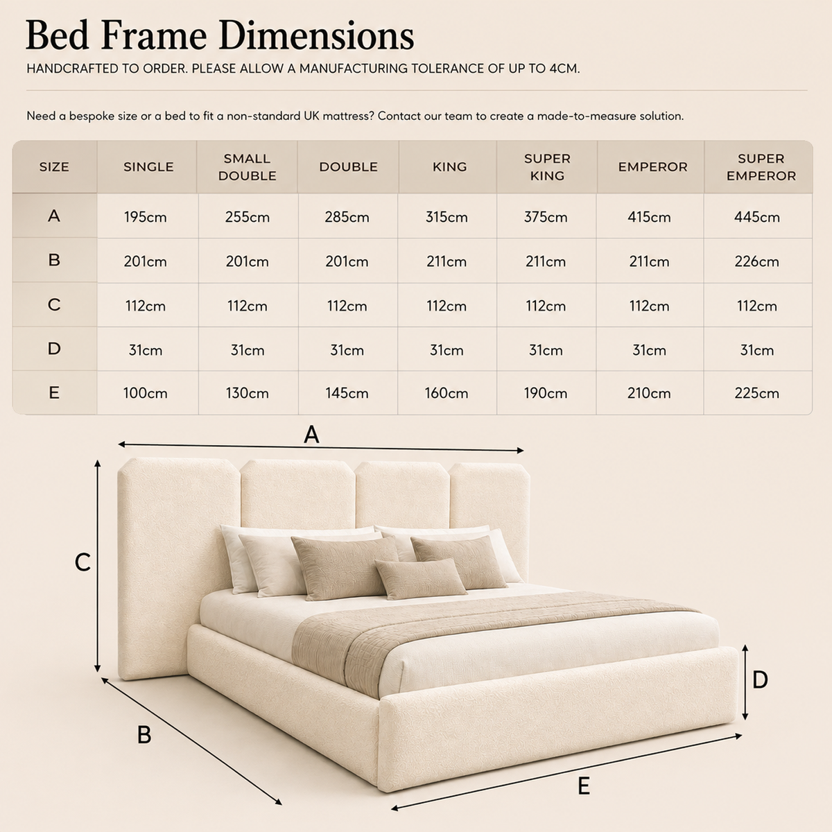 Bed Dimensions Diagram