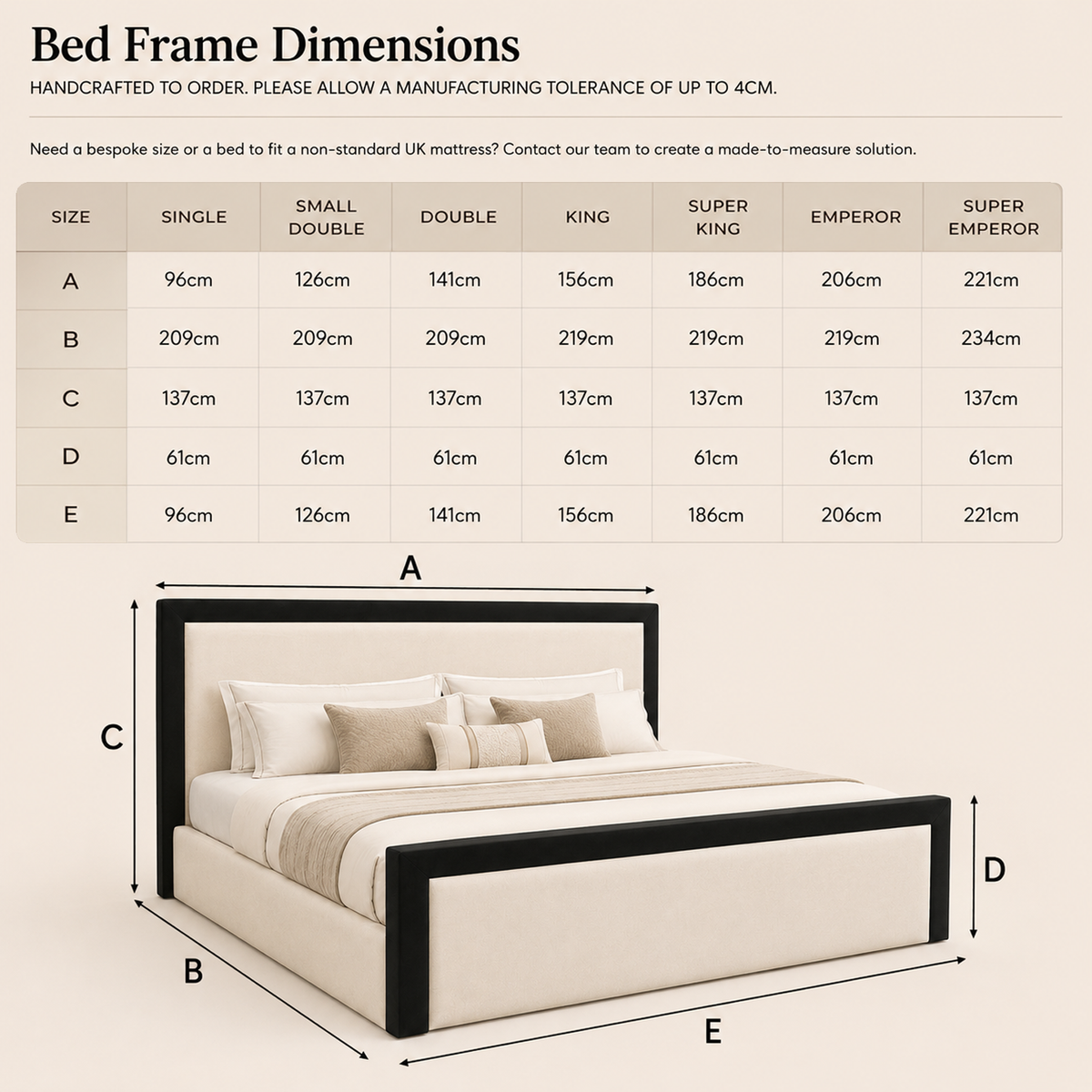 Bed Dimensions Diagram