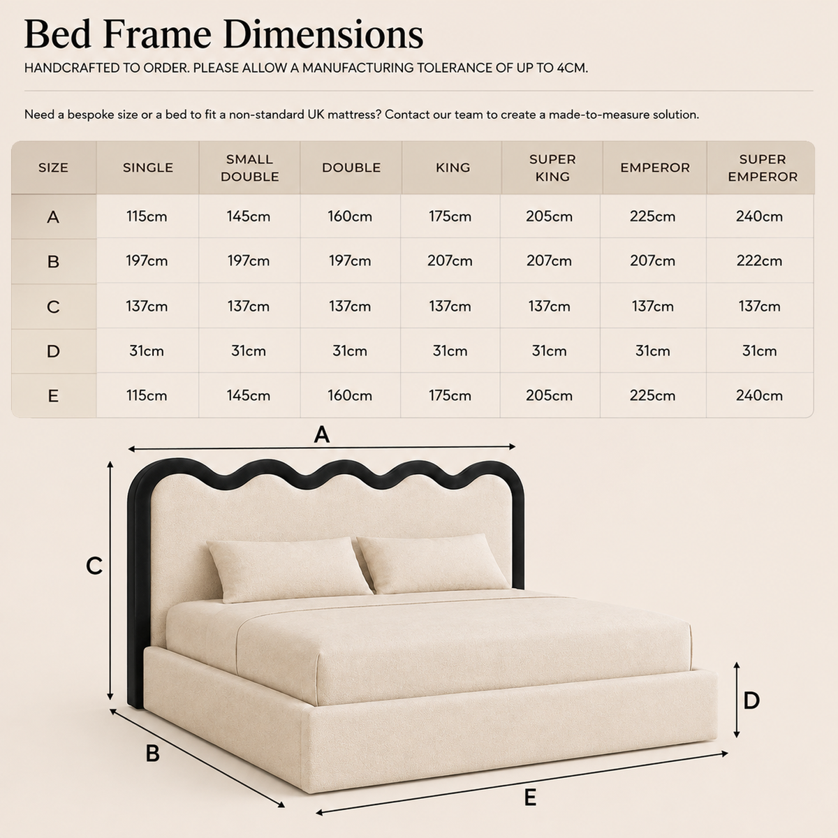 Bed Dimensions Diagram