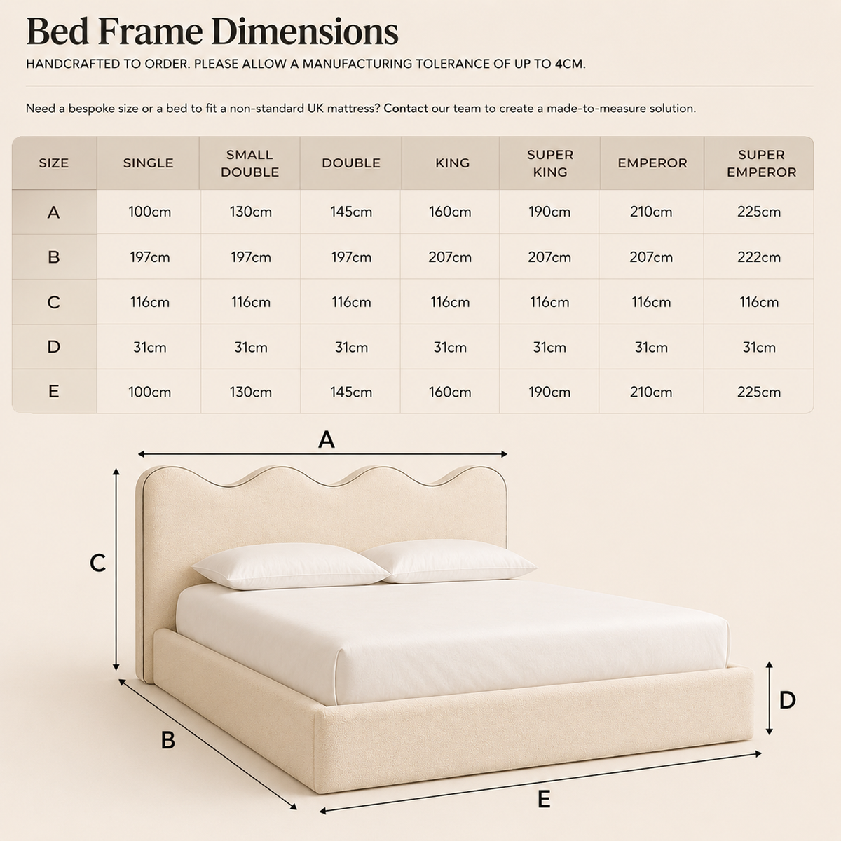 Bed Dimensions Diagram