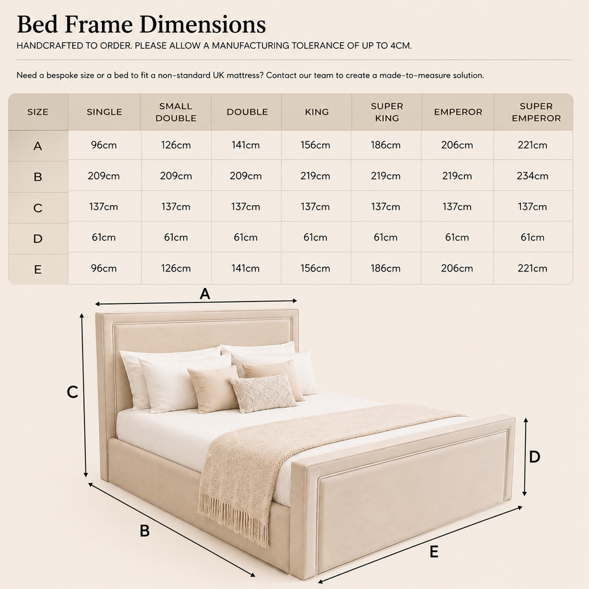 Bed Dimensions Diagram