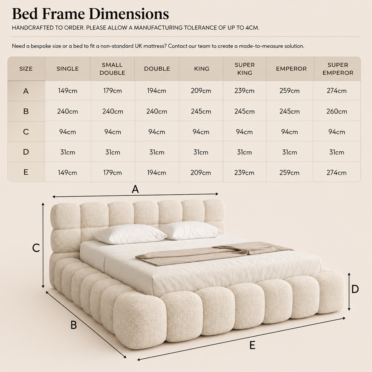 Bed Dimensions Diagram