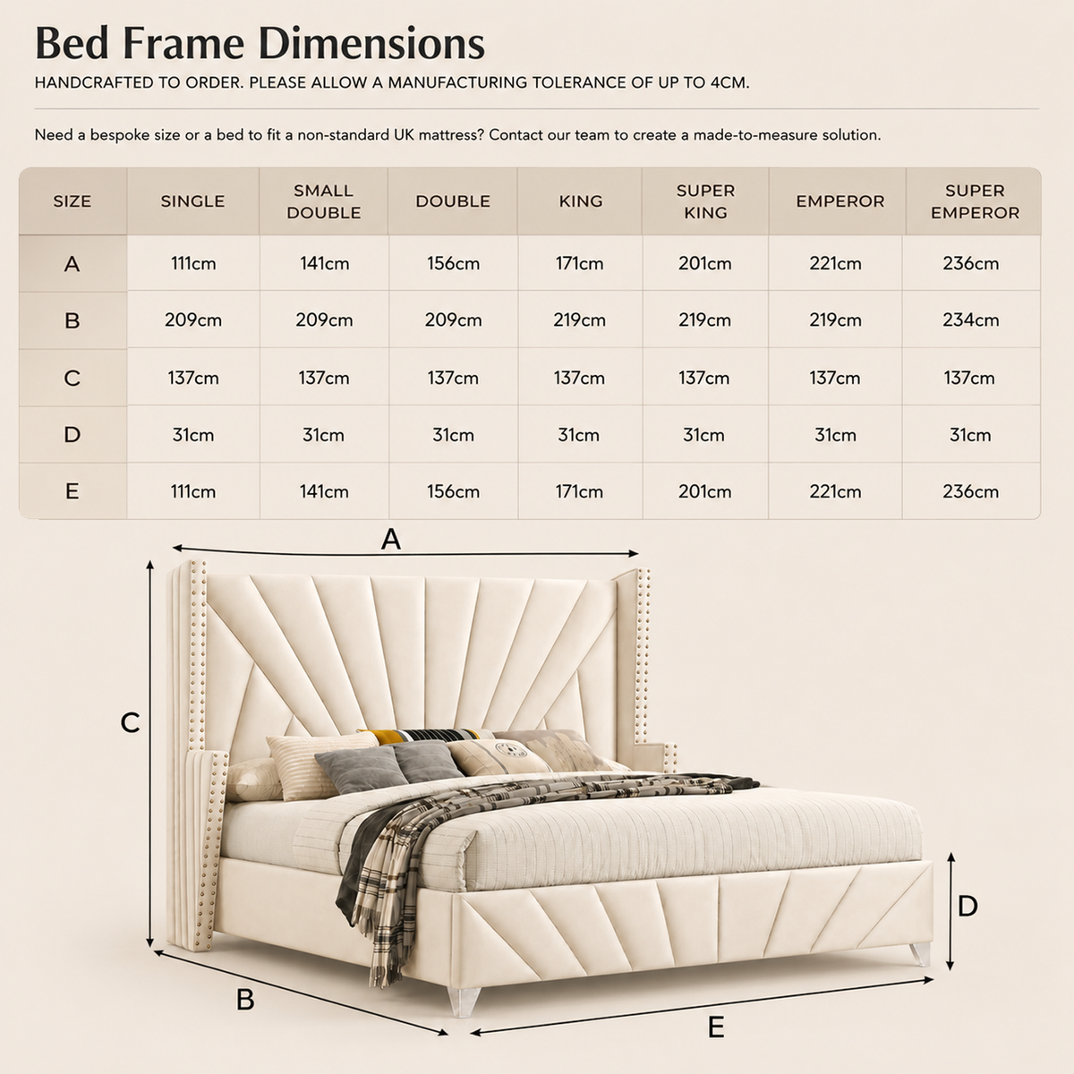 Bed Dimensions Diagram