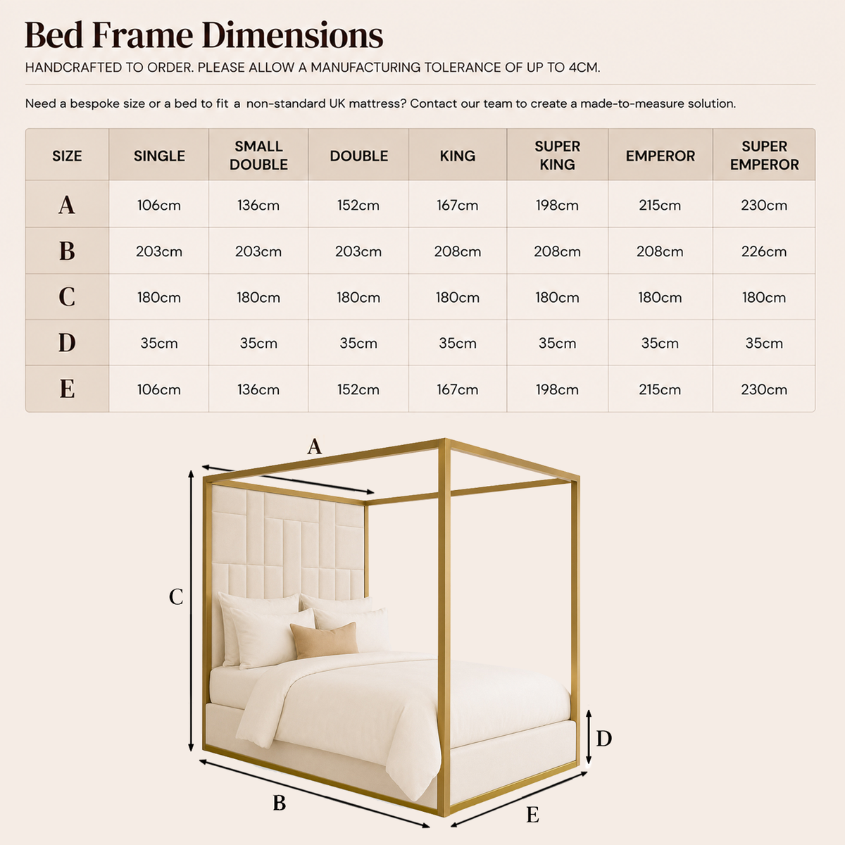 Bed Dimensions Diagram