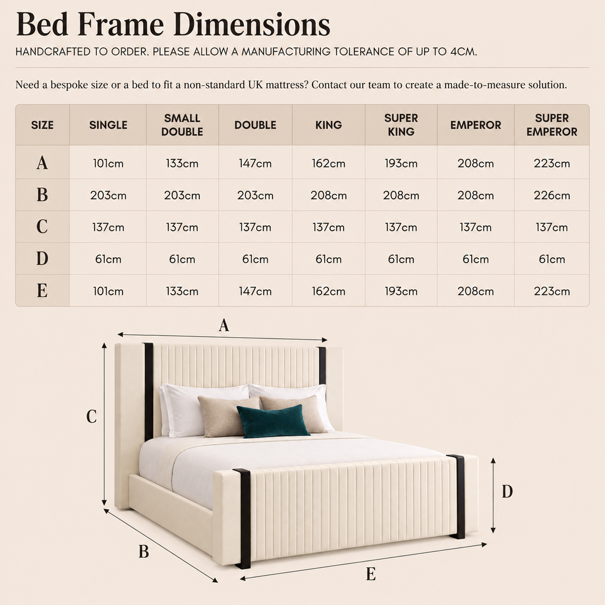 Bed Dimensions Diagram