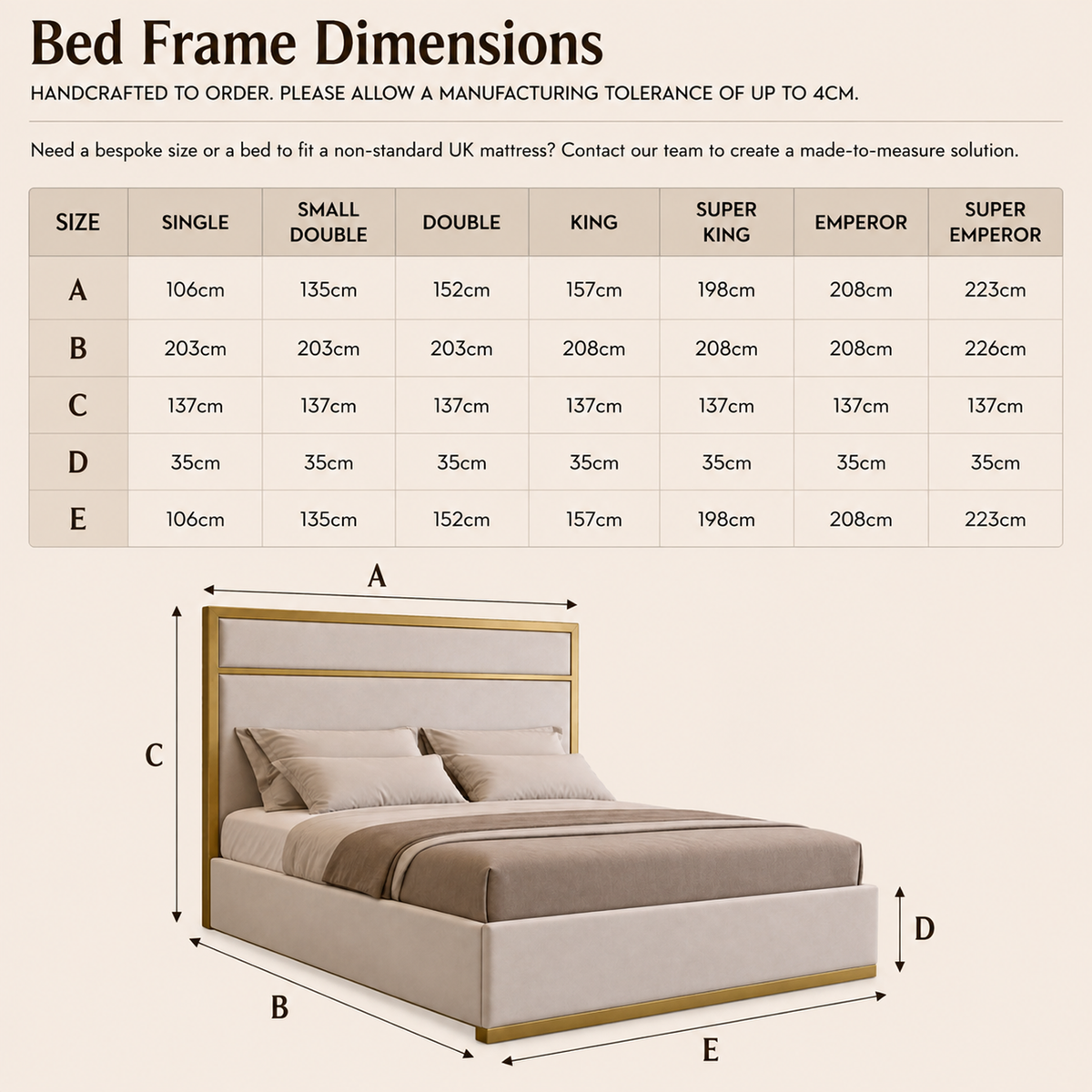 Bed Dimensions Diagram