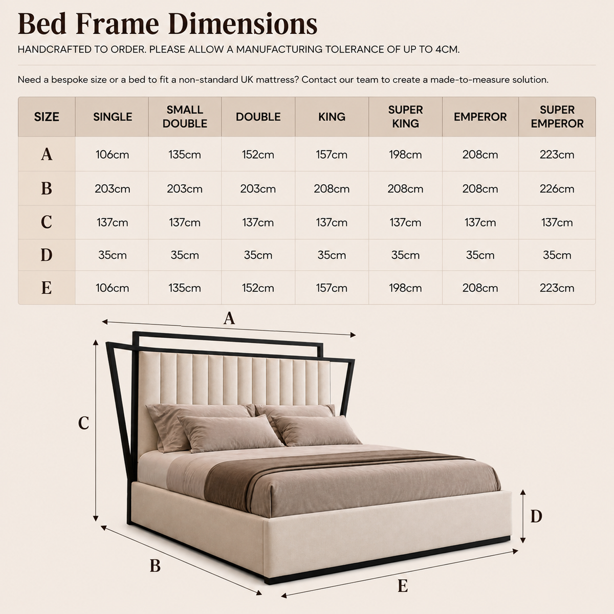 Bed Dimensions Diagram
