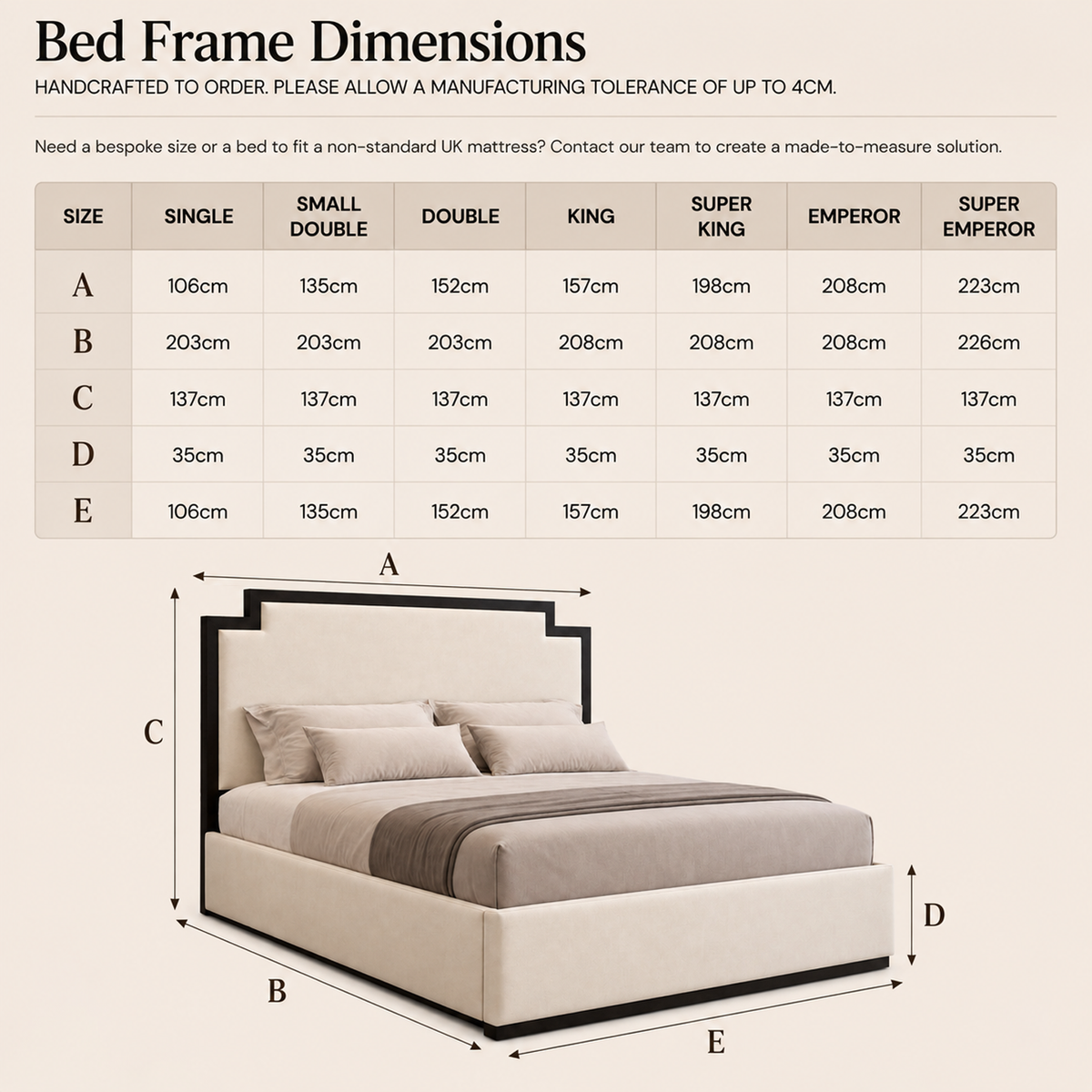 Bed Dimensions Diagram