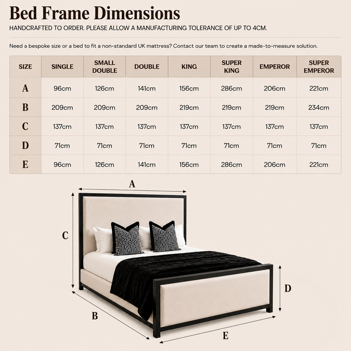 Bed Dimensions Diagram
