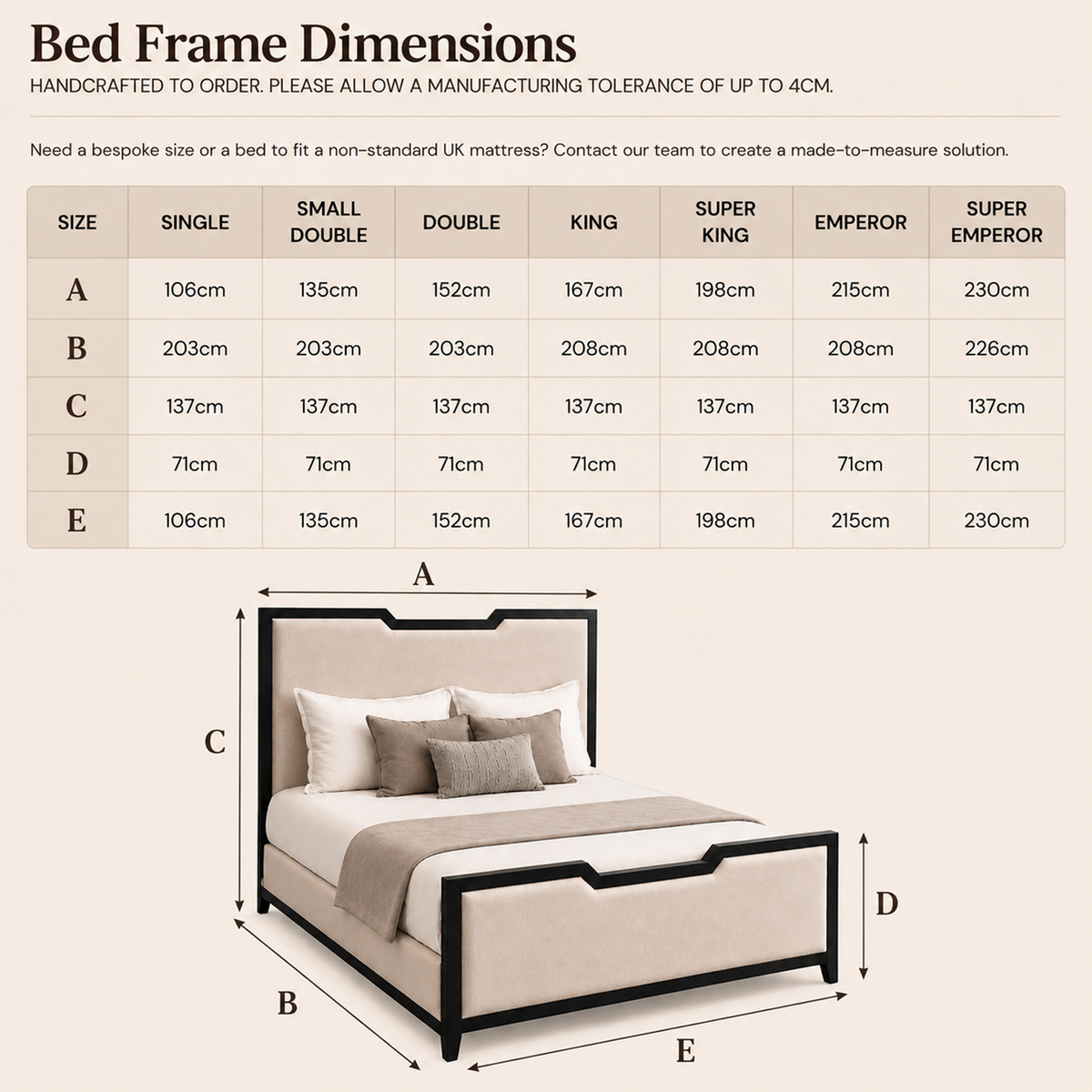 Bed Dimensions Diagram