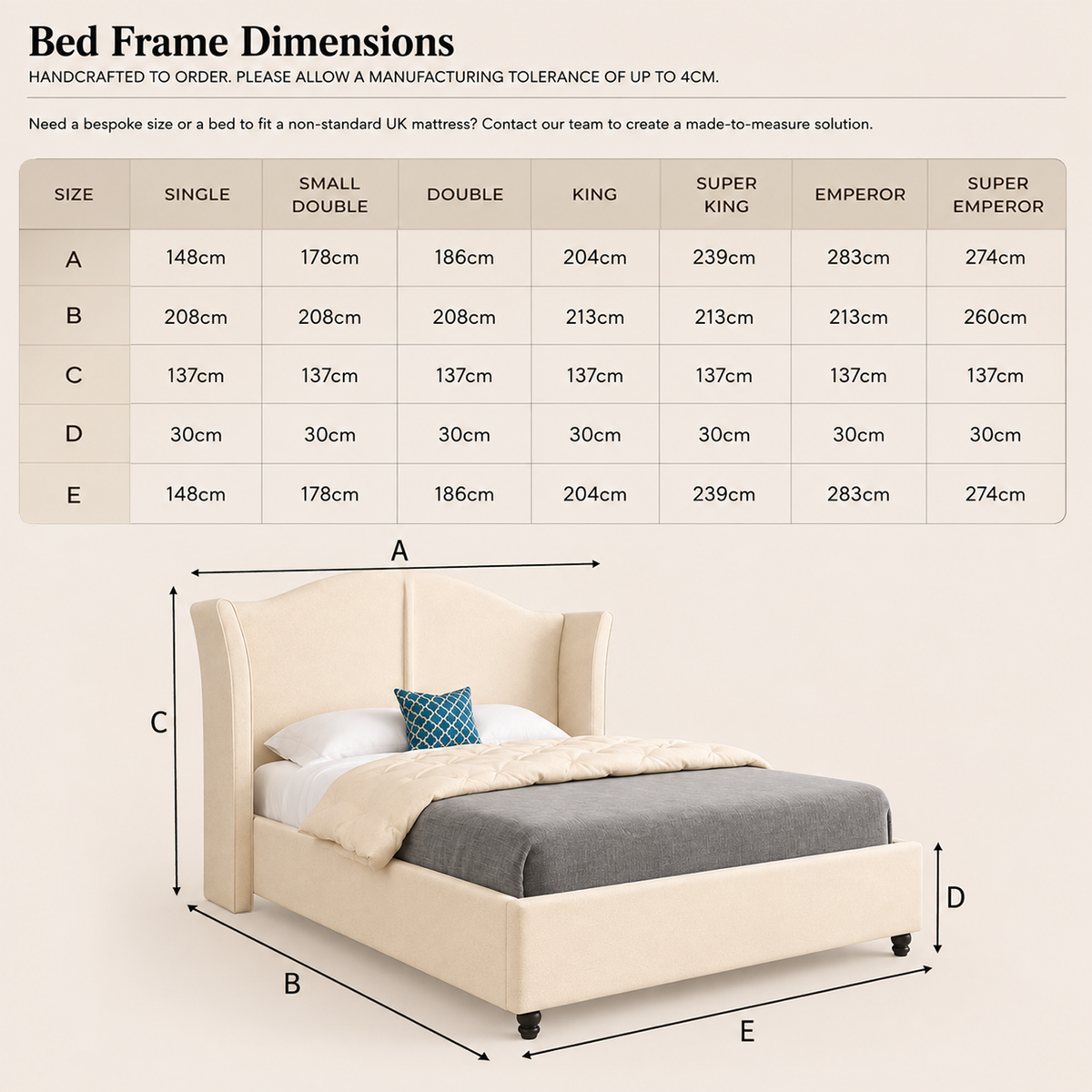 Bed Dimensions Diagram