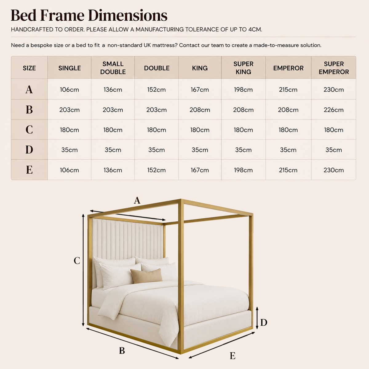 Bed Dimensions Diagram