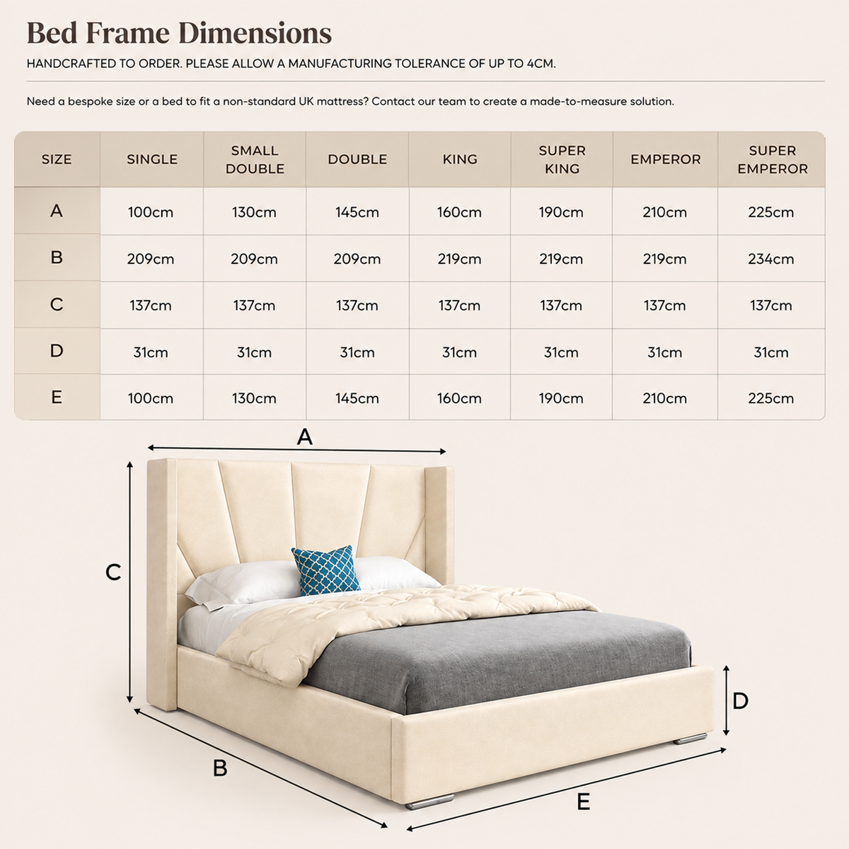 Bed Dimensions Diagram