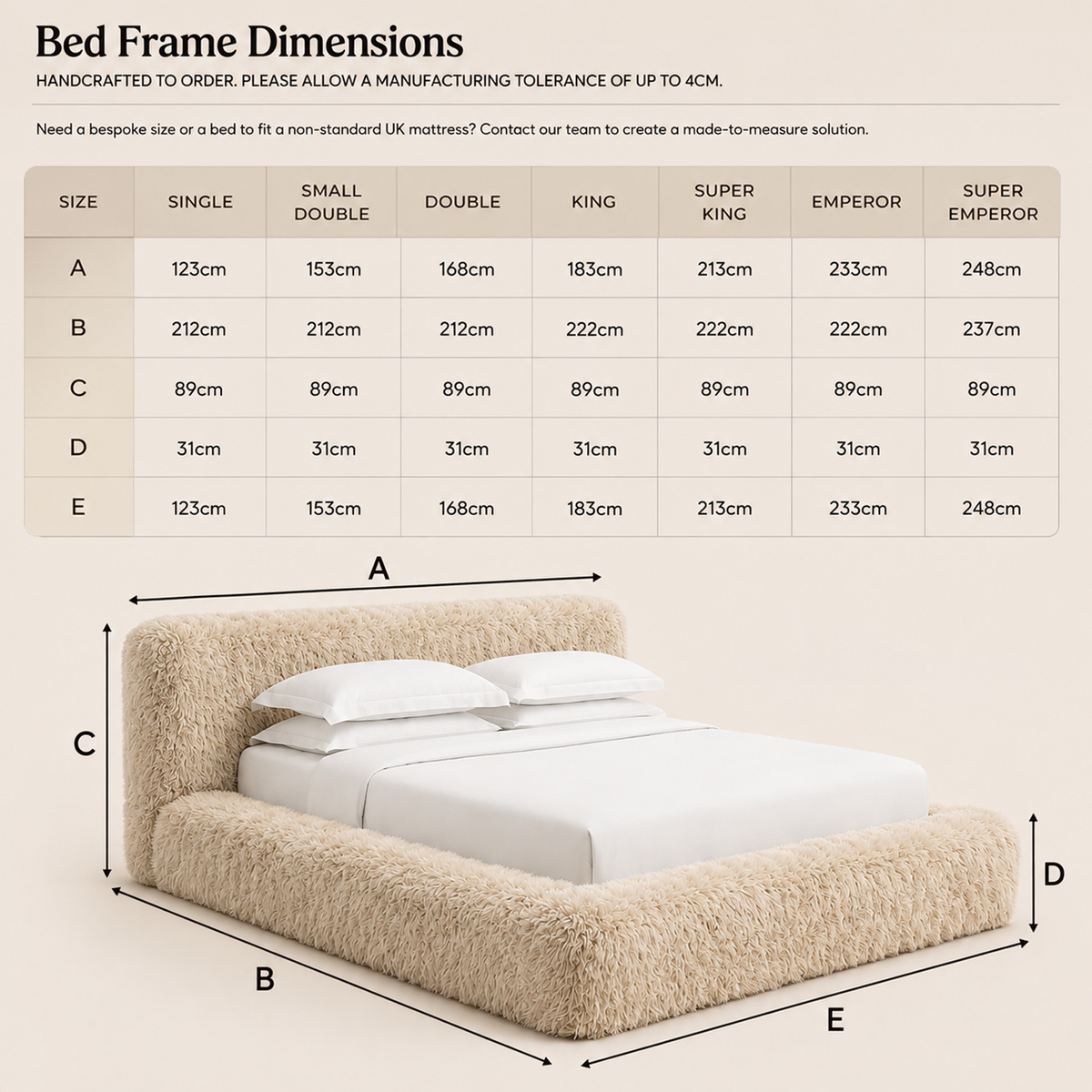 Bed Dimensions Diagram
