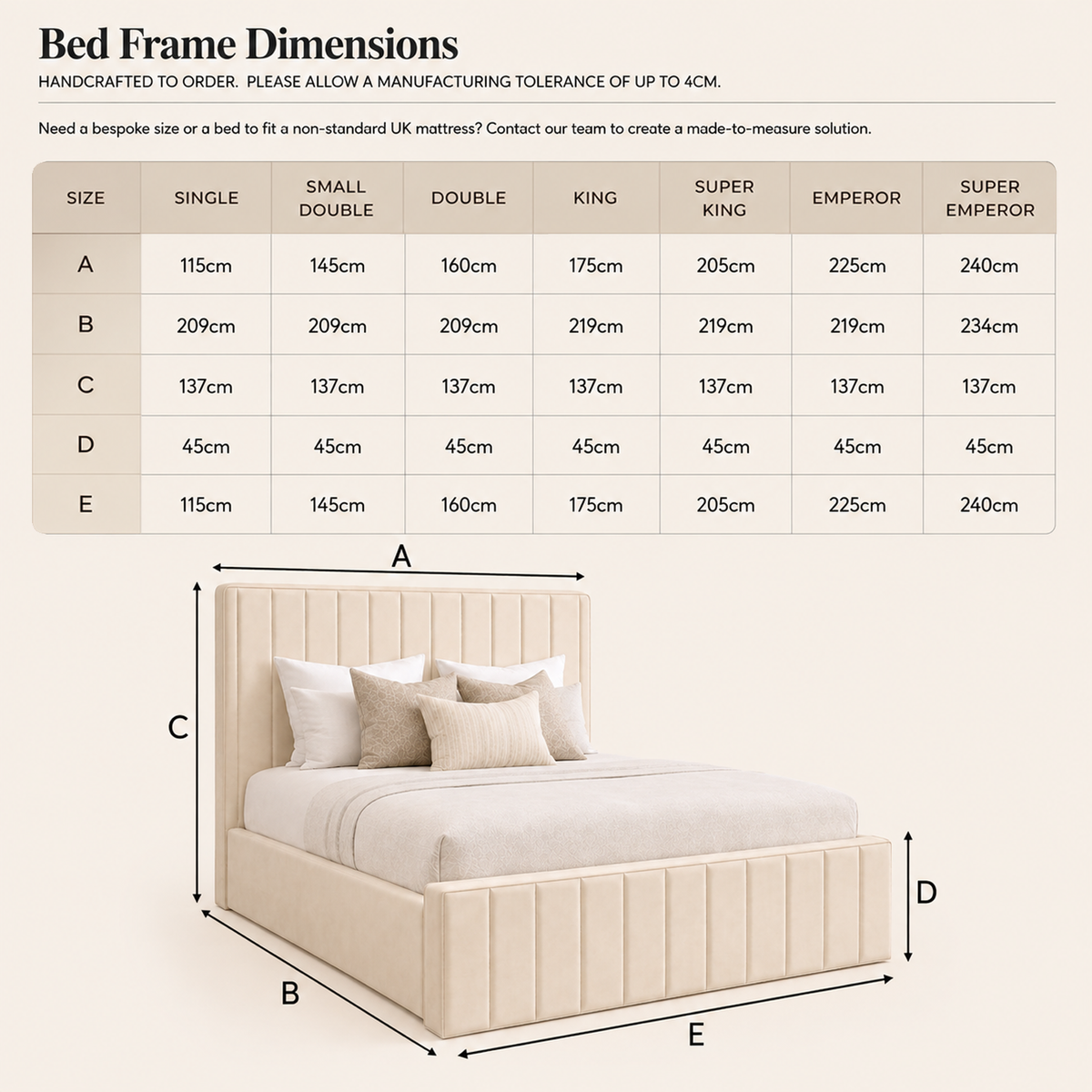 Bed Dimensions Diagram