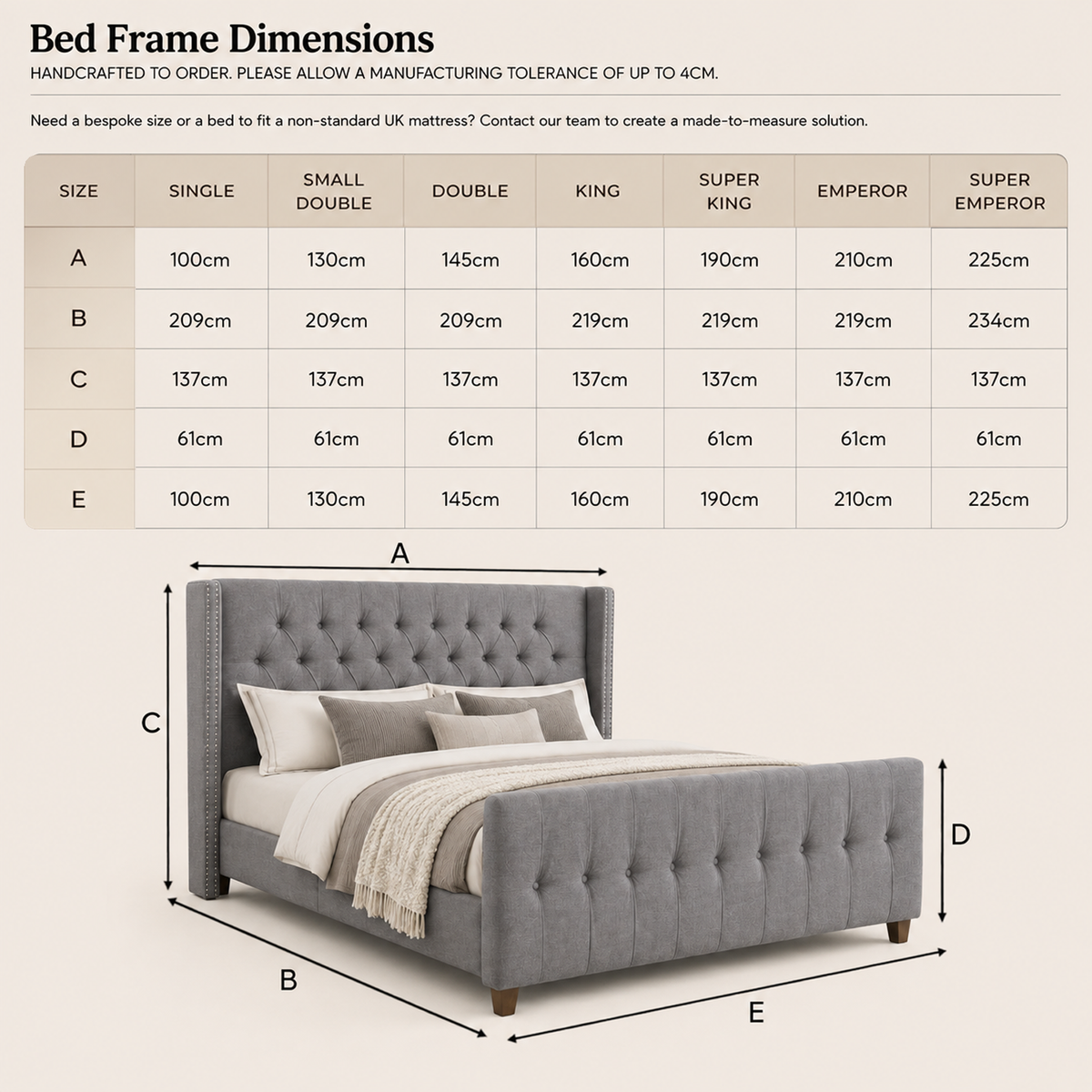 Bed Dimensions Diagram
