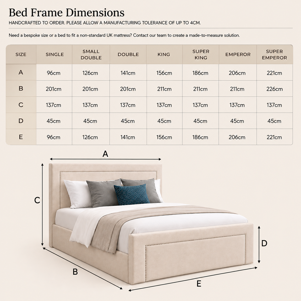 Bed Dimensions Diagram