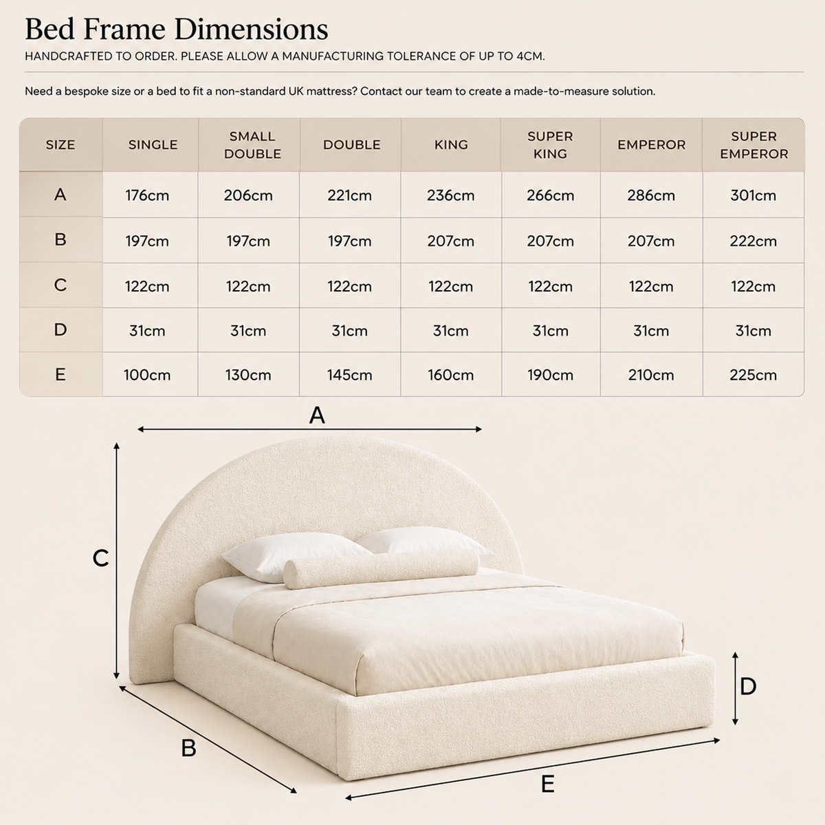Bed Dimensions Diagram