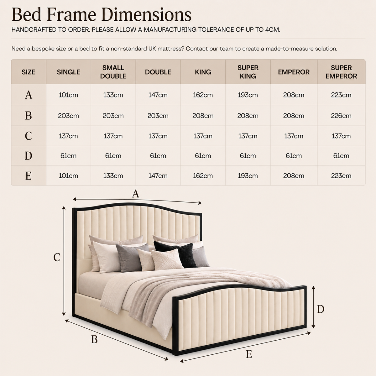 Bed Dimensions Diagram