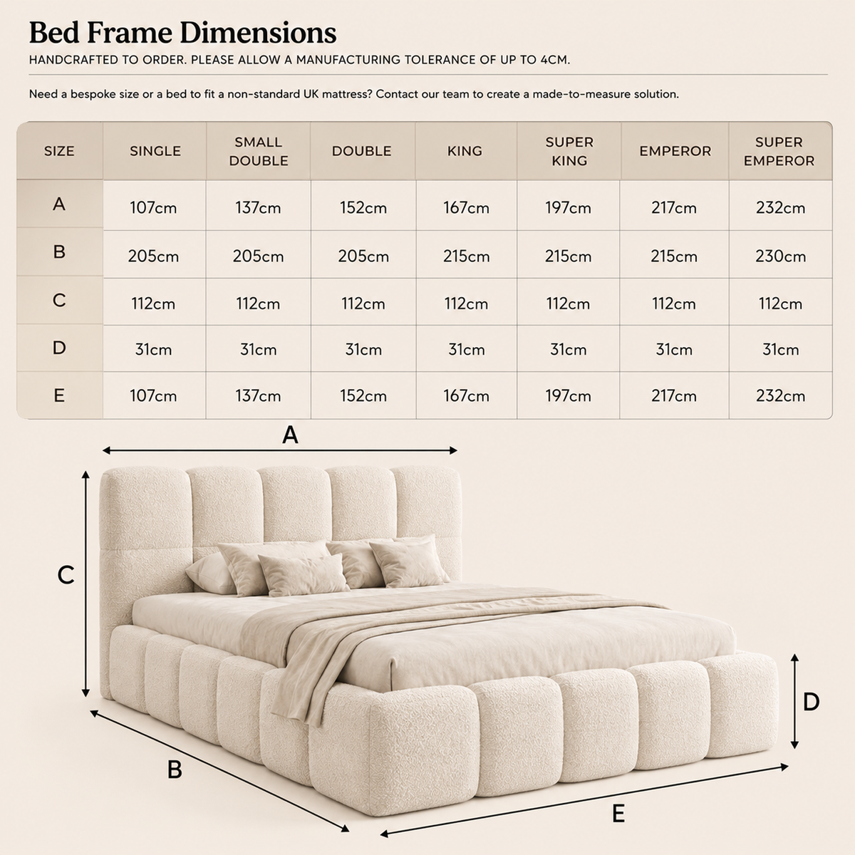 Bed Dimensions Diagram