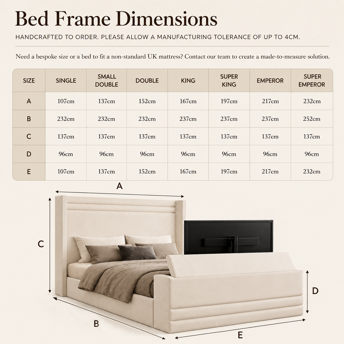 Bed Dimensions Diagram