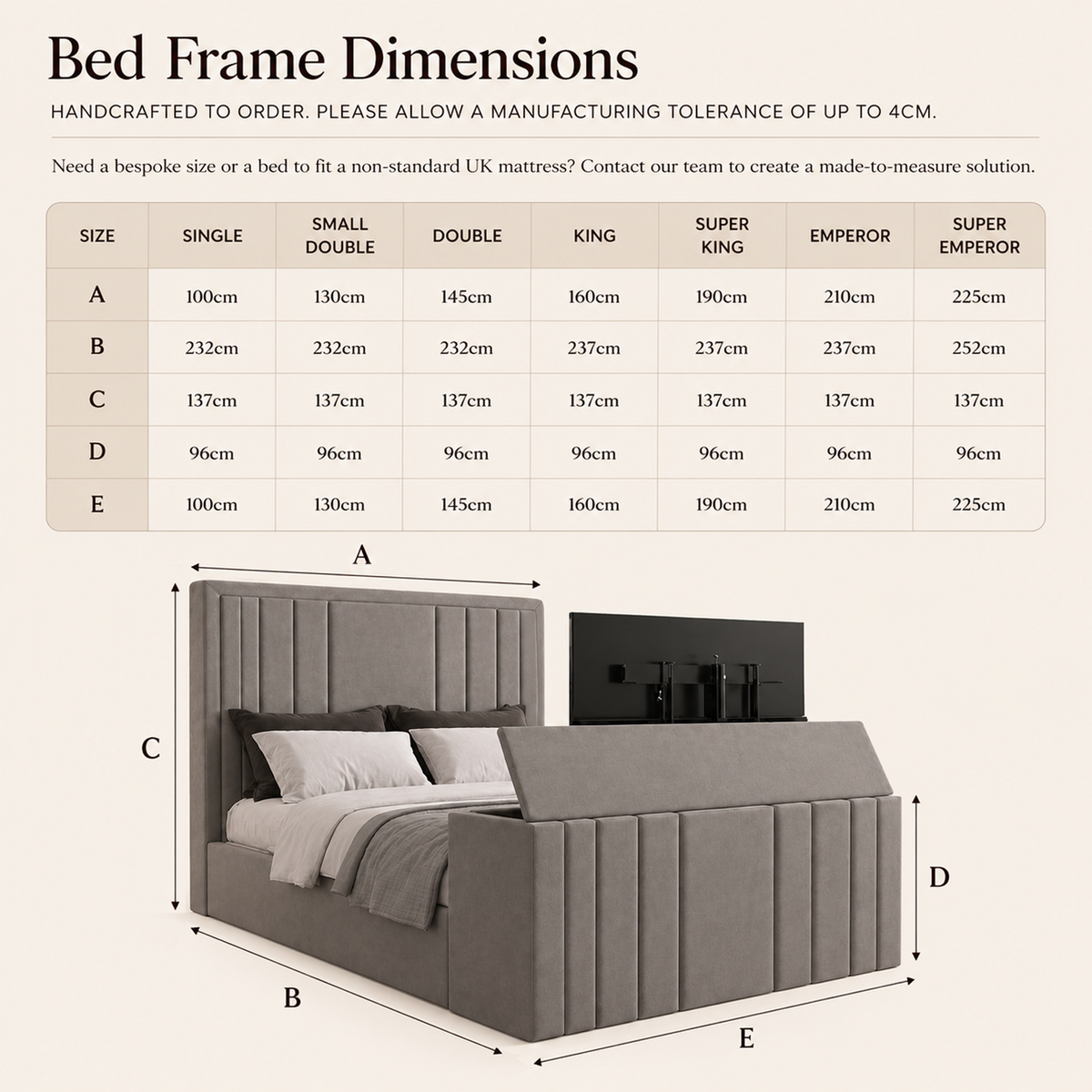 Bed Dimensions Diagram
