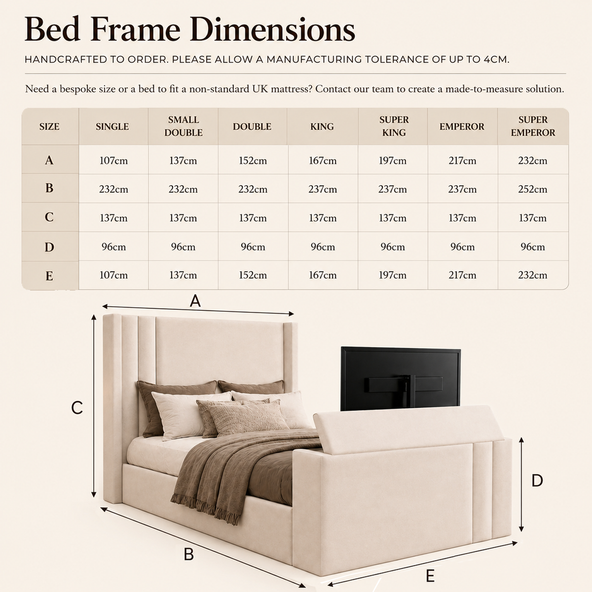 Bed Dimensions Diagram