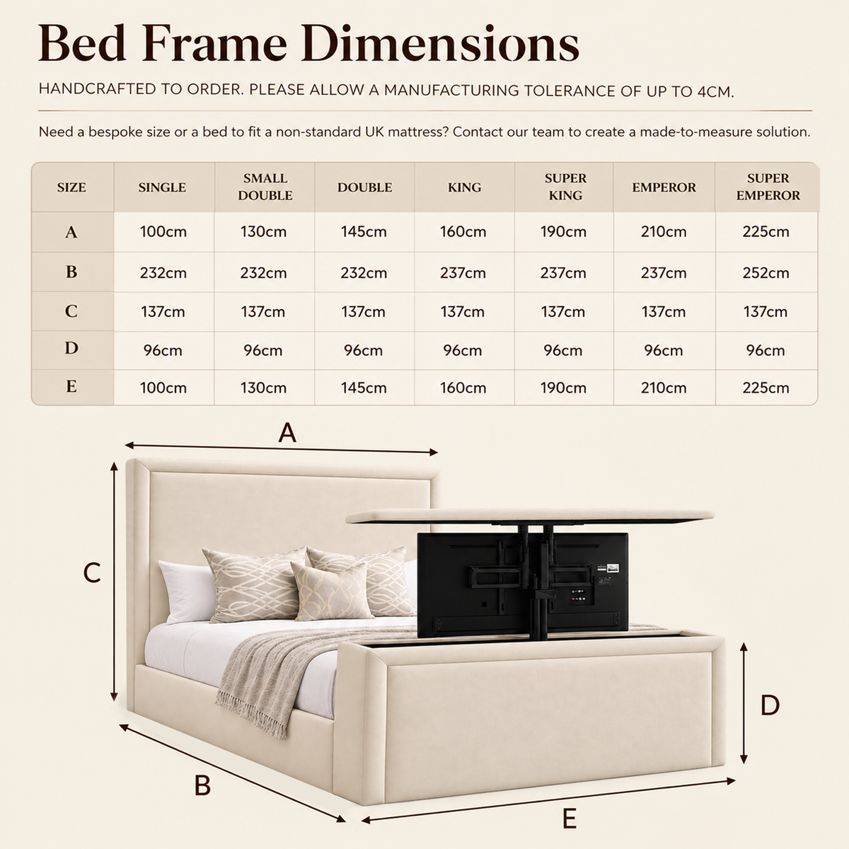 Bed Dimensions Diagram