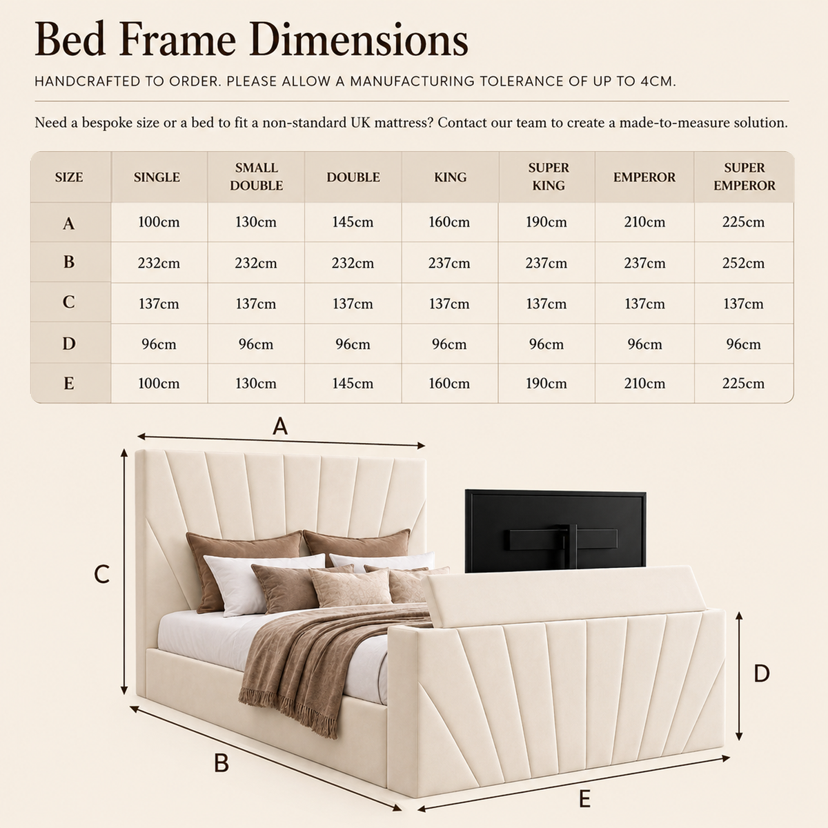 Bed Dimensions Diagram
