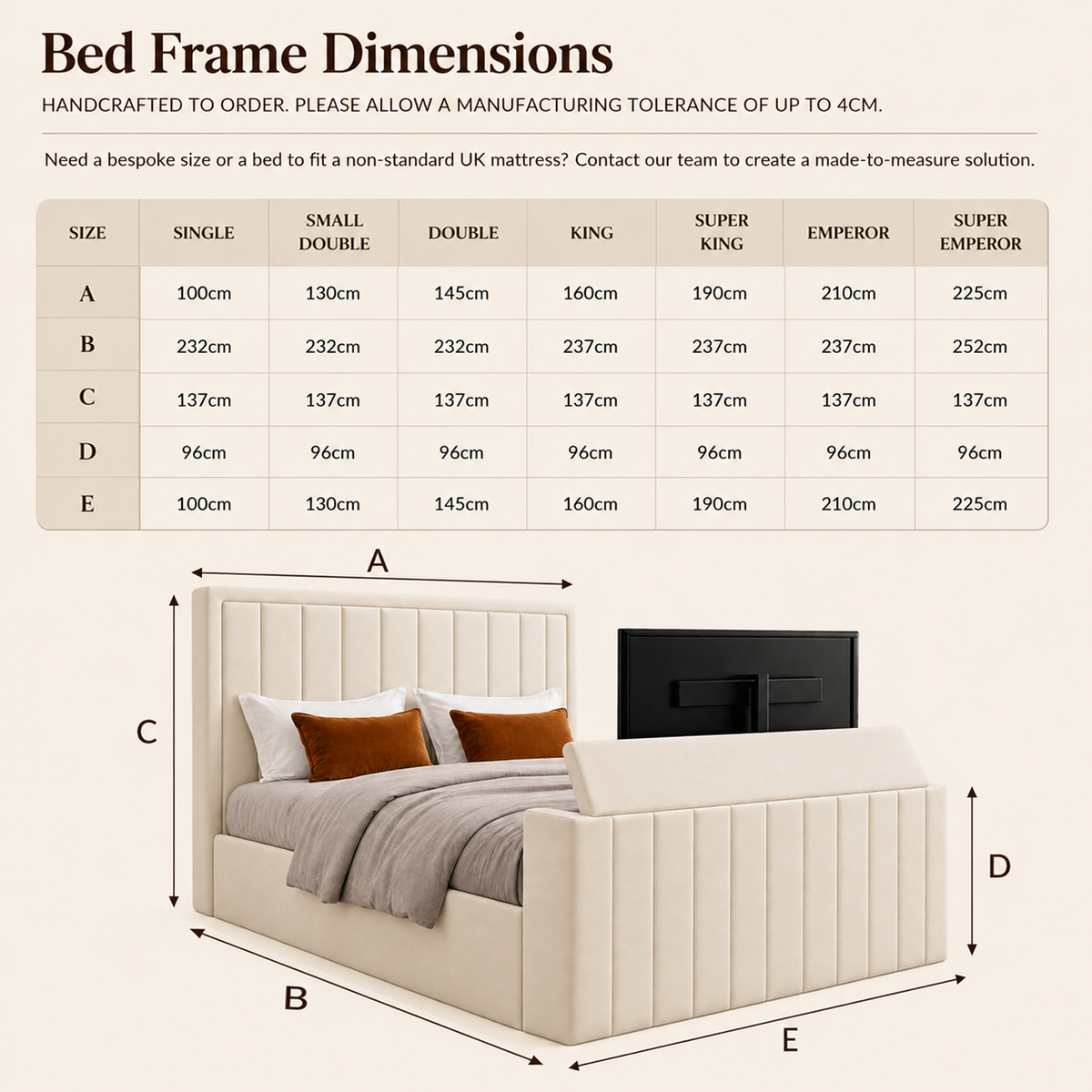 Bed Dimensions Diagram