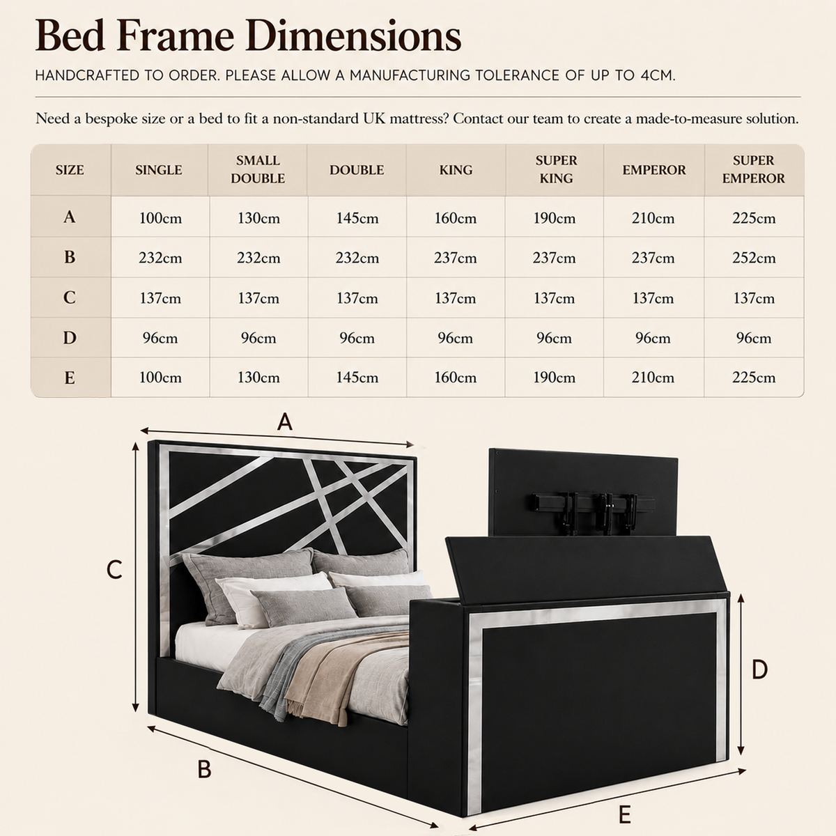 Bed Dimensions Diagram