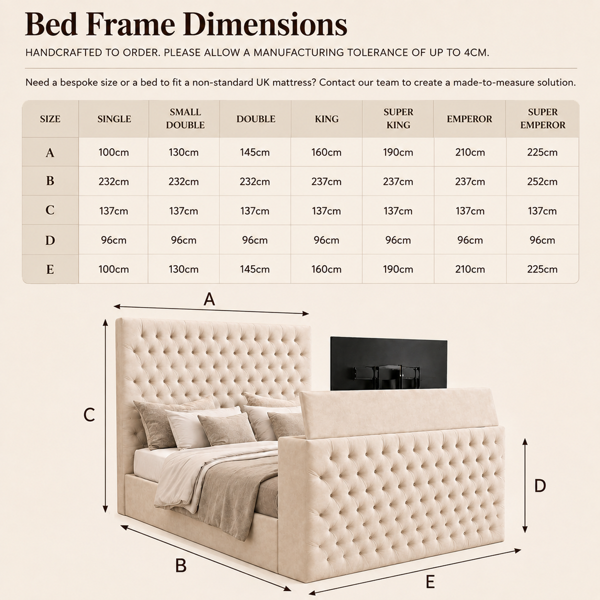 Bed Dimensions Diagram