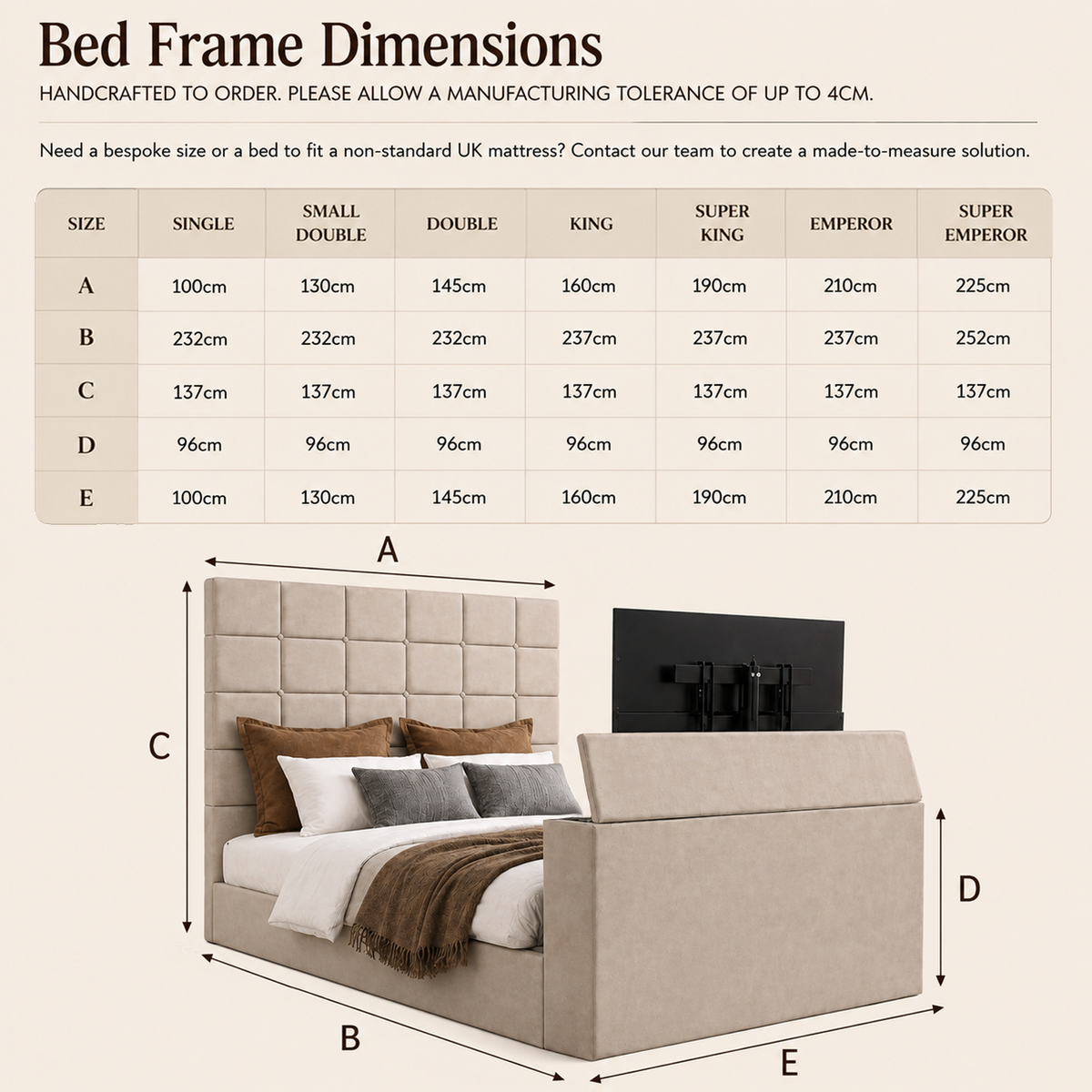 Bed Dimensions Diagram