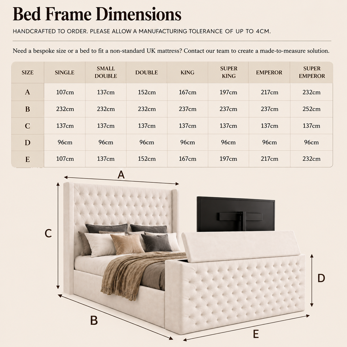 Bed Dimensions Diagram