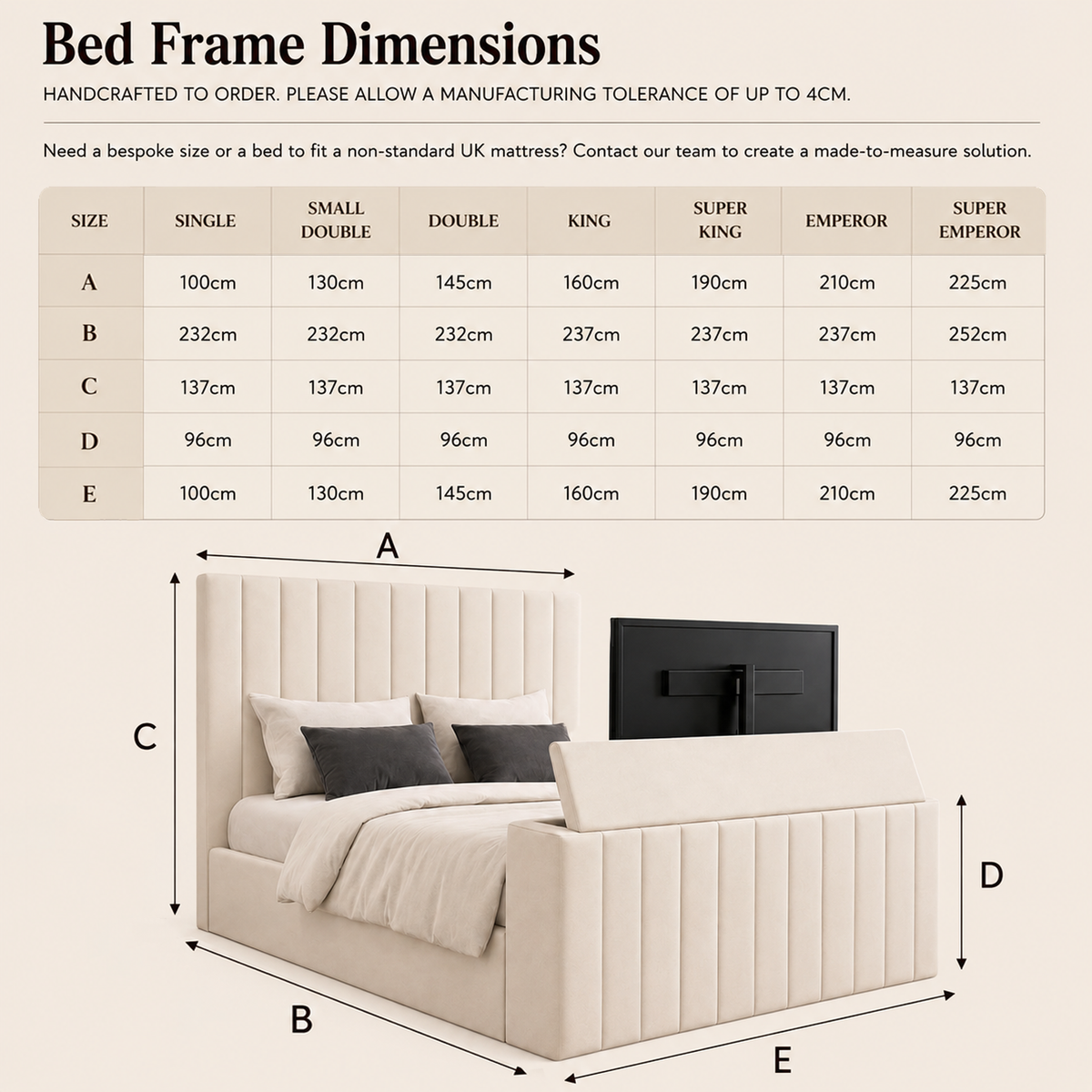 Bed Dimensions Diagram