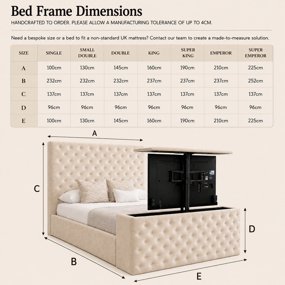Bed Dimensions Diagram