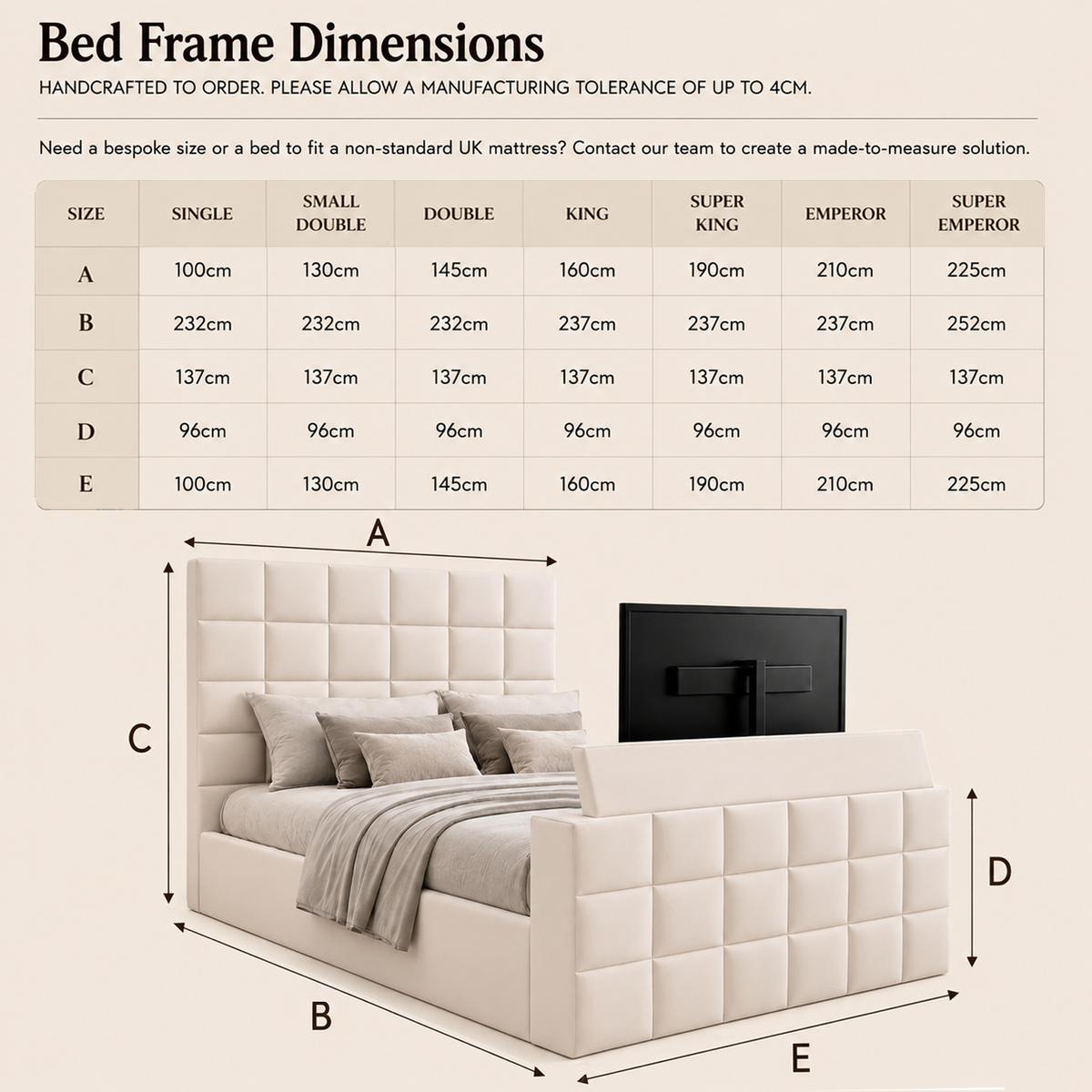 Bed Dimensions Diagram