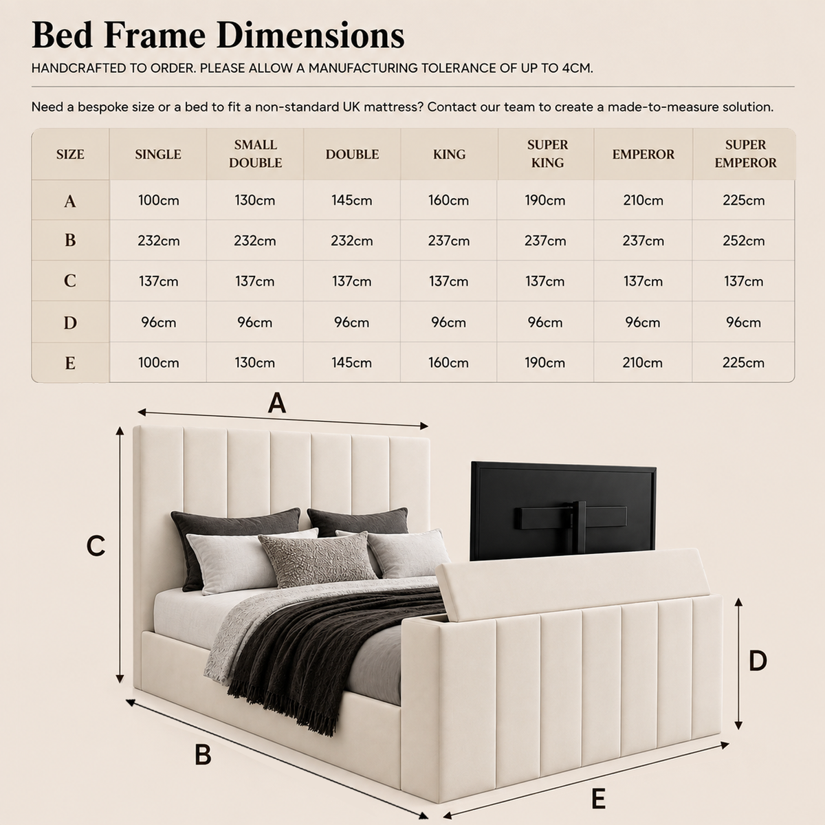 Bed Dimensions Diagram