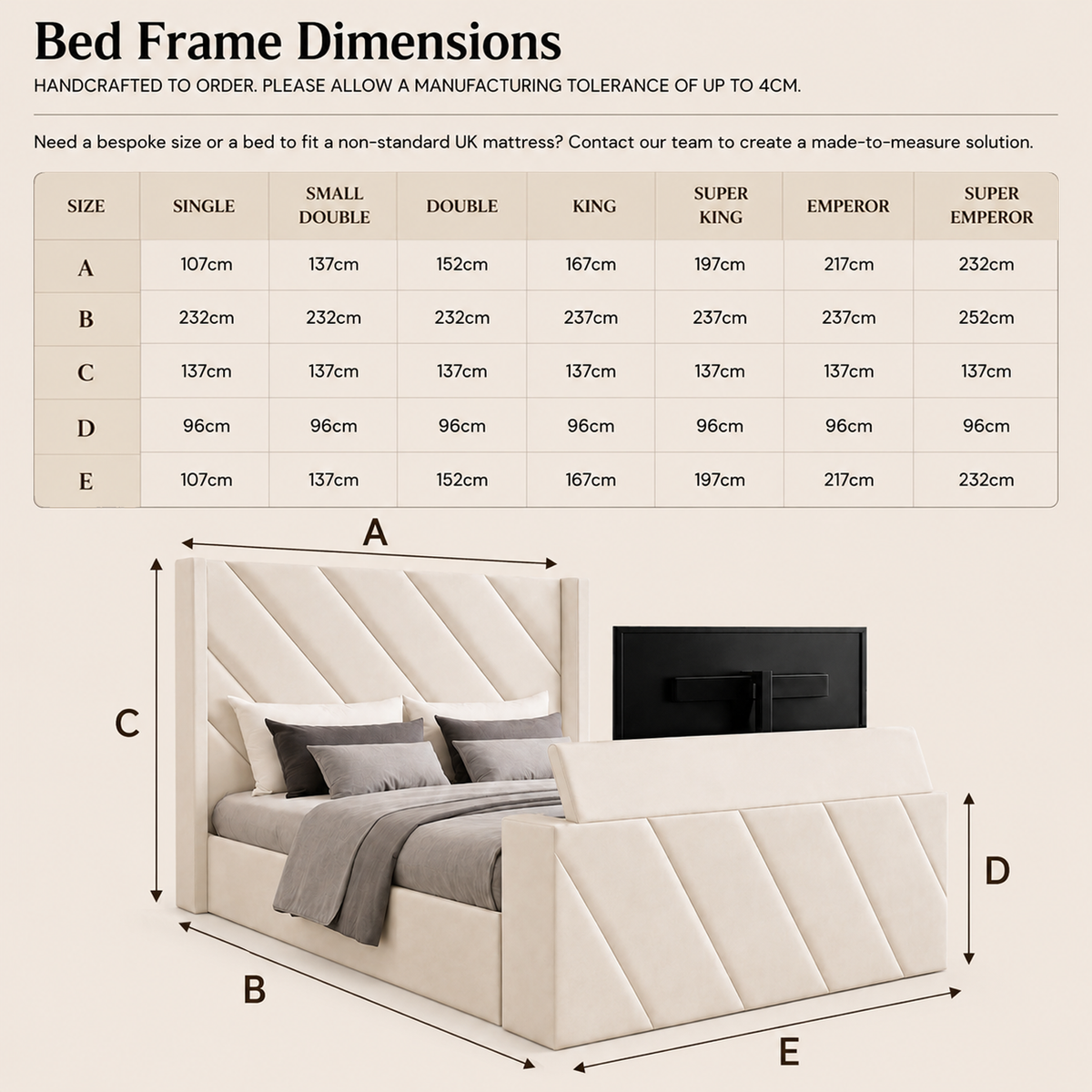 Bed Dimensions Diagram