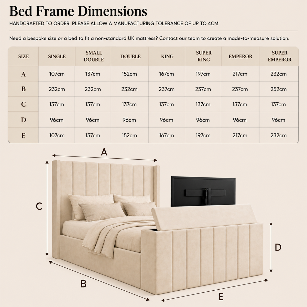 Bed Dimensions Diagram