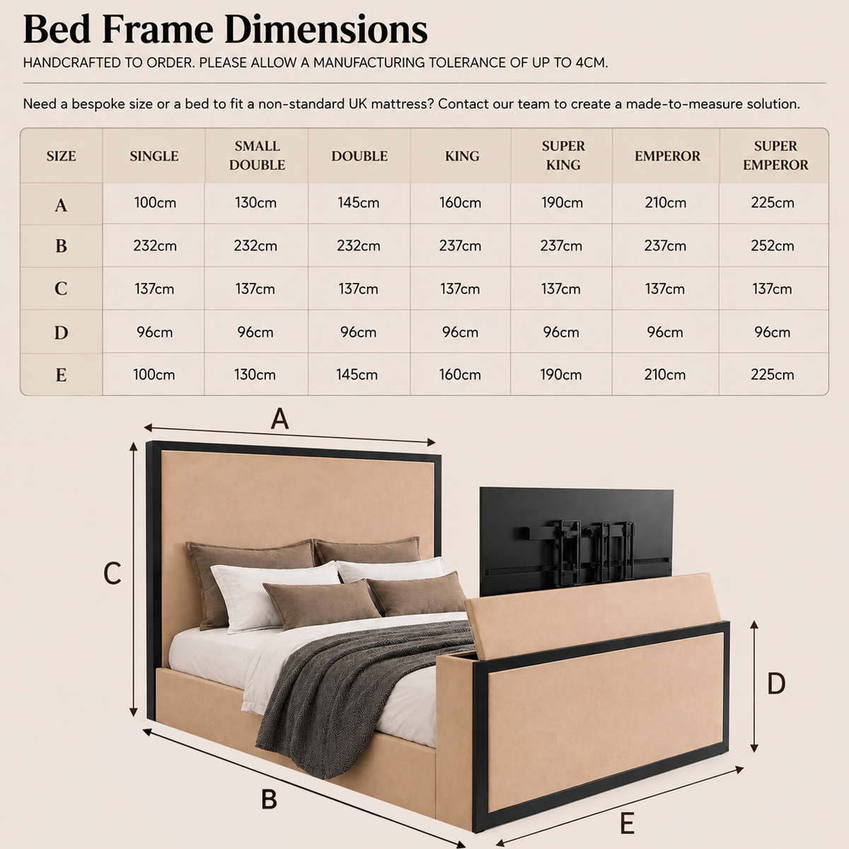 Bed Dimensions Diagram