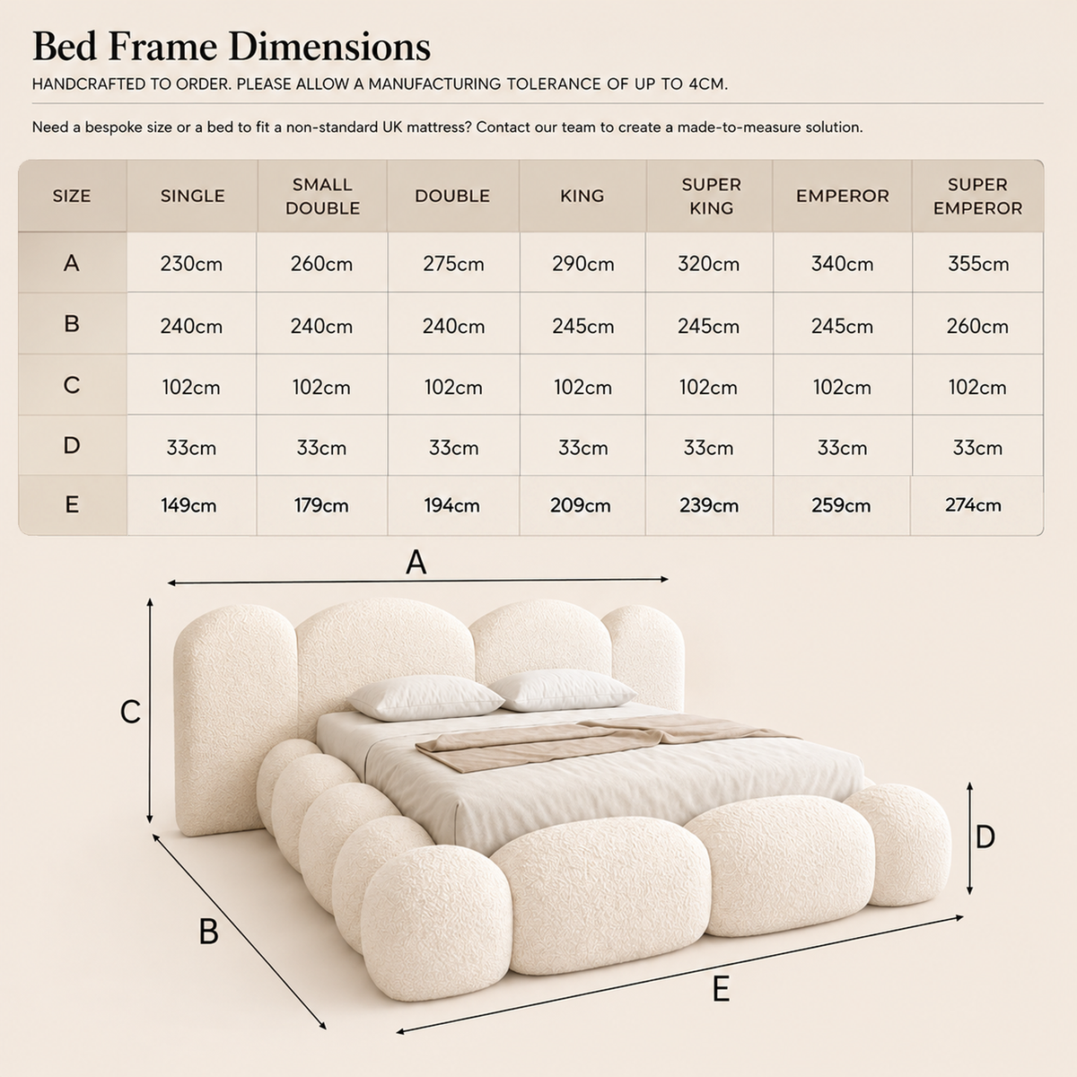 Bed Dimensions Diagram