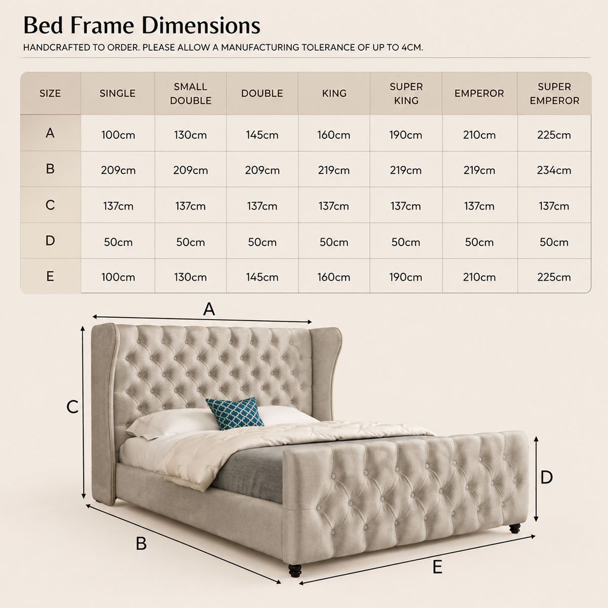 Bed Dimensions Diagram