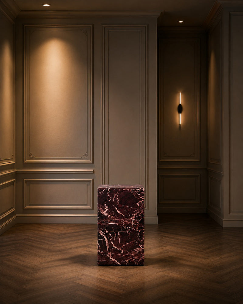 Rosso Pedestal Side Table