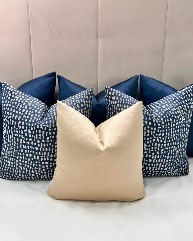 The Luxury Navy Natale Bed Cushion Set