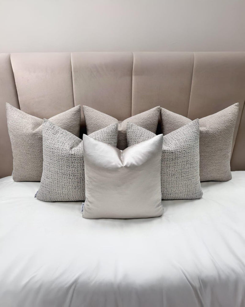 The Luxury Boucle Frost Rossi Bed Cushion Set