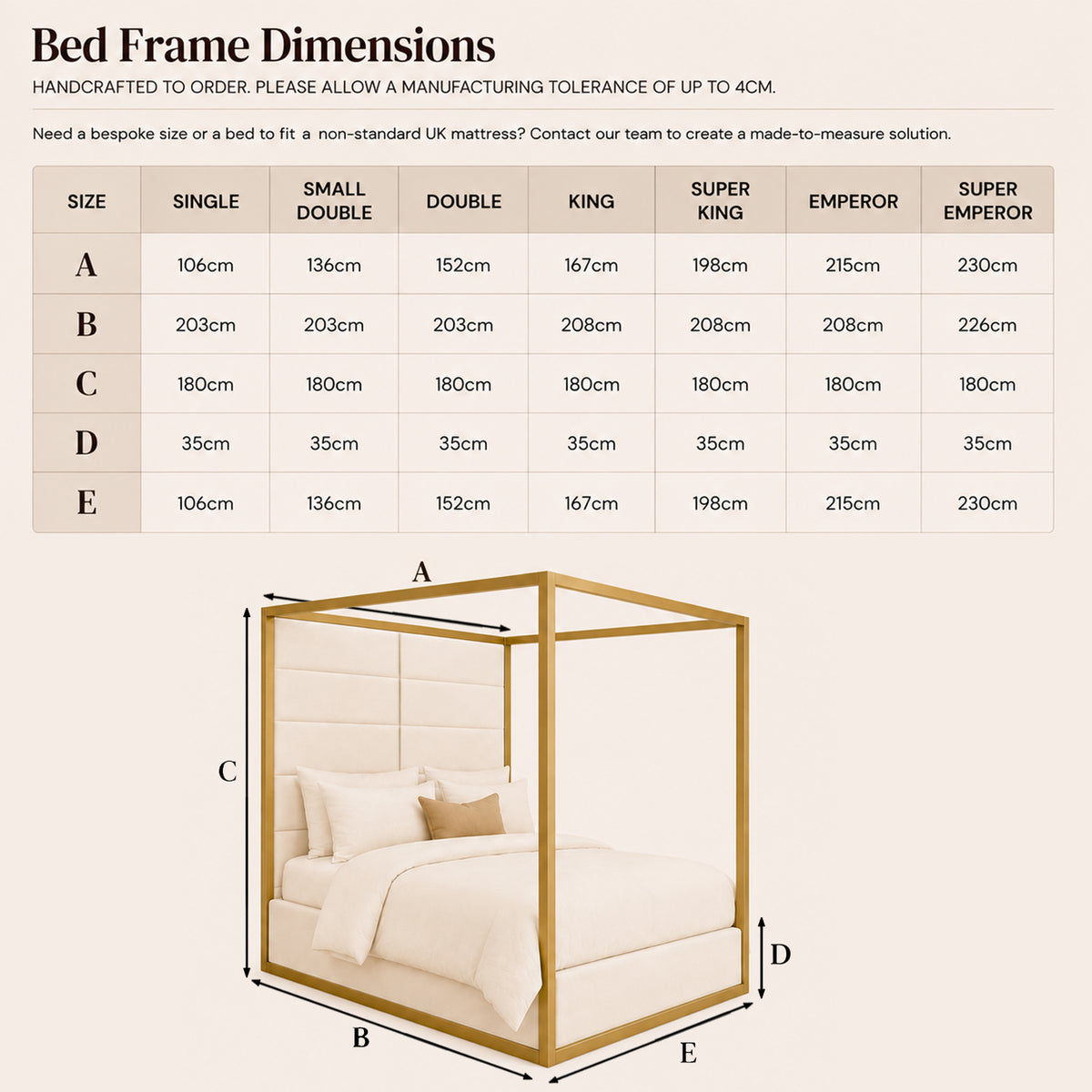 Bed Dimensions Diagram