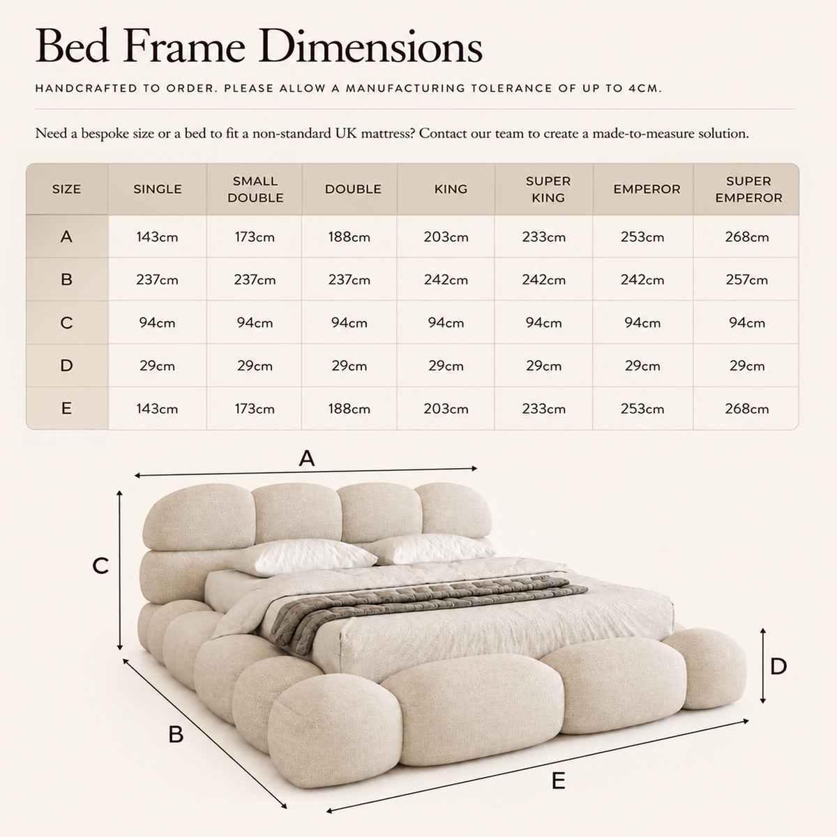 Bed Dimensions Diagram