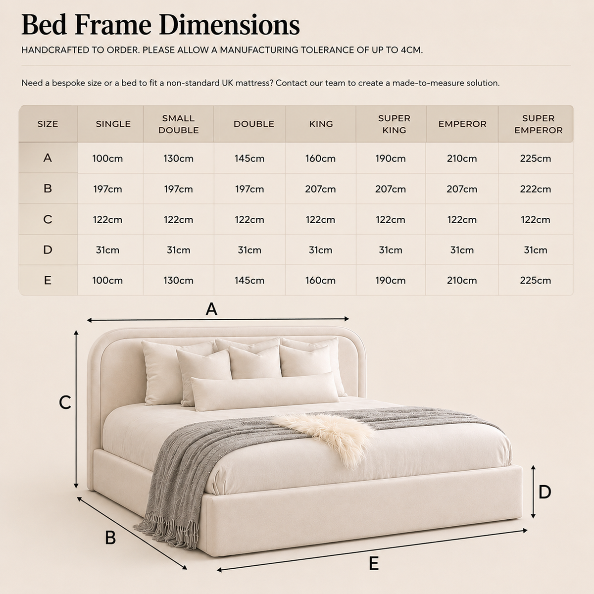Bed Dimensions Diagram